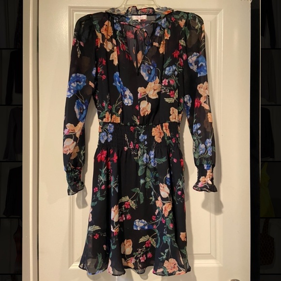 Parker Floral and ruffled mini dress size small - Picture 1 of 2